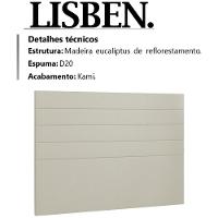 Cabeceira Casal 140 Cm Lisben Linho Sl 76 Peer Sl 76