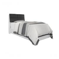 Cabeceira Box Solteiro 0,88 Branco Com Painel Class Preto - 14