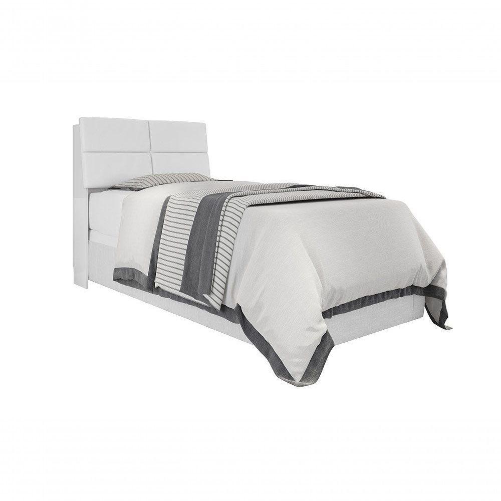 Cabeceira Box Solteiro 0,88 Branco Com Painel Class Branco - 4