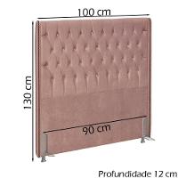 Cabeceira Solteiro 90 Cm Firezz Veludo Sl 949 Peer Sl 949 - 5