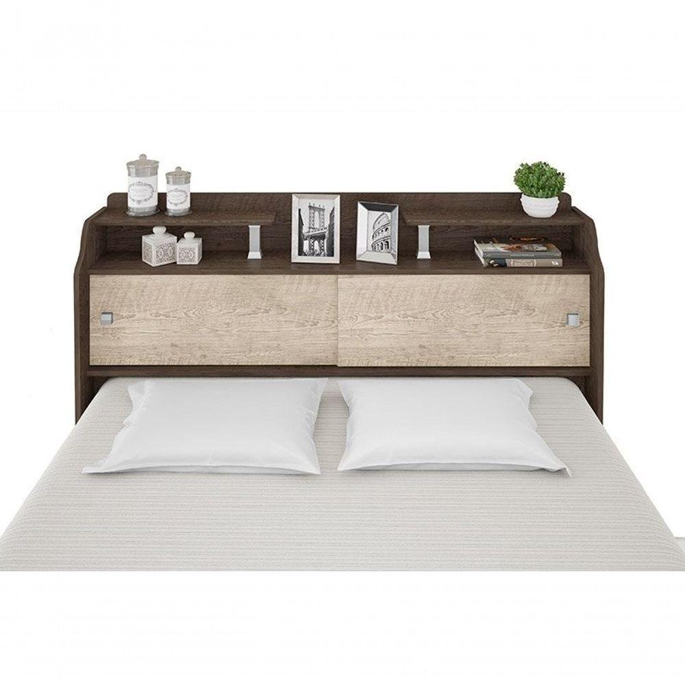 Cabeceira Box Queen 1,58cm Elisa Chocolate Framar Móveis - 9