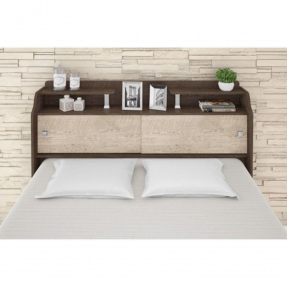 Cabeceira Box Queen 1,58cm Elisa Chocolate Framar Móveis - 10