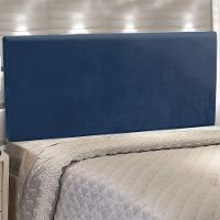 Cabeceira Clean Casal 140cm Suede Azul Marinho - 6