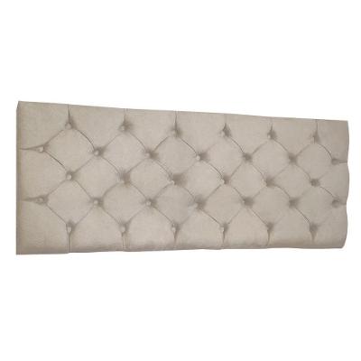 Cabeceira Painel Capitonê King 1,95m Jade Suede Bege