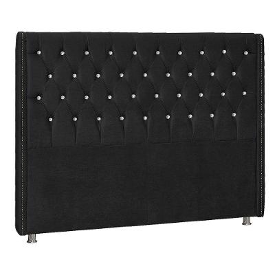 Cabeceira Solteiro Tóquio P04 90 Cm Suede Preto Tca 944