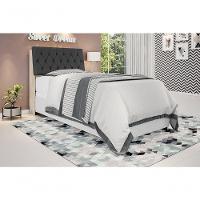 Cabeceira Box Solteiro 0,88 Isis Amarula Com Capitonê - 1