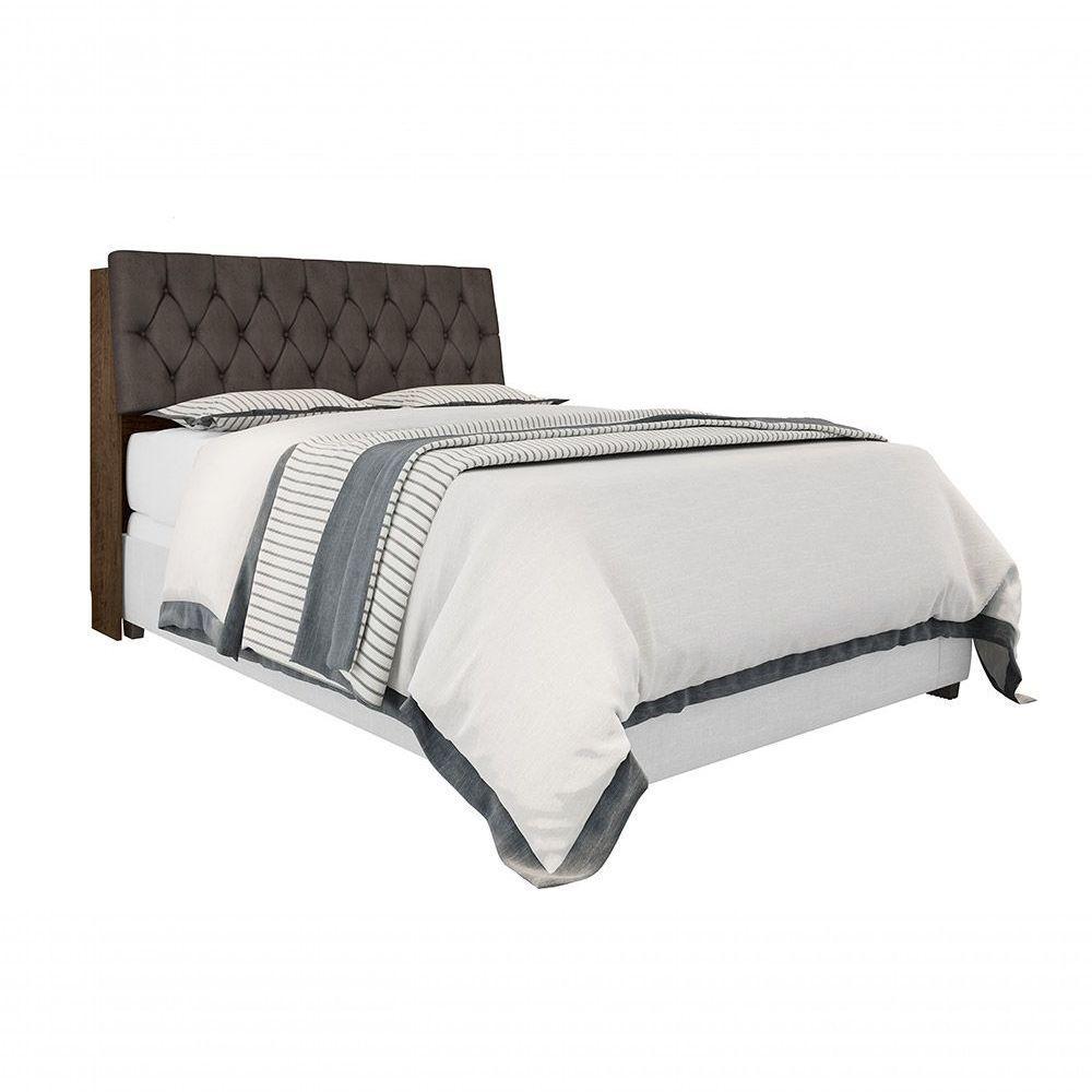 Cabeceira Box Casal 1,38 Isis Malbec Com Capitonê Marrom - 3