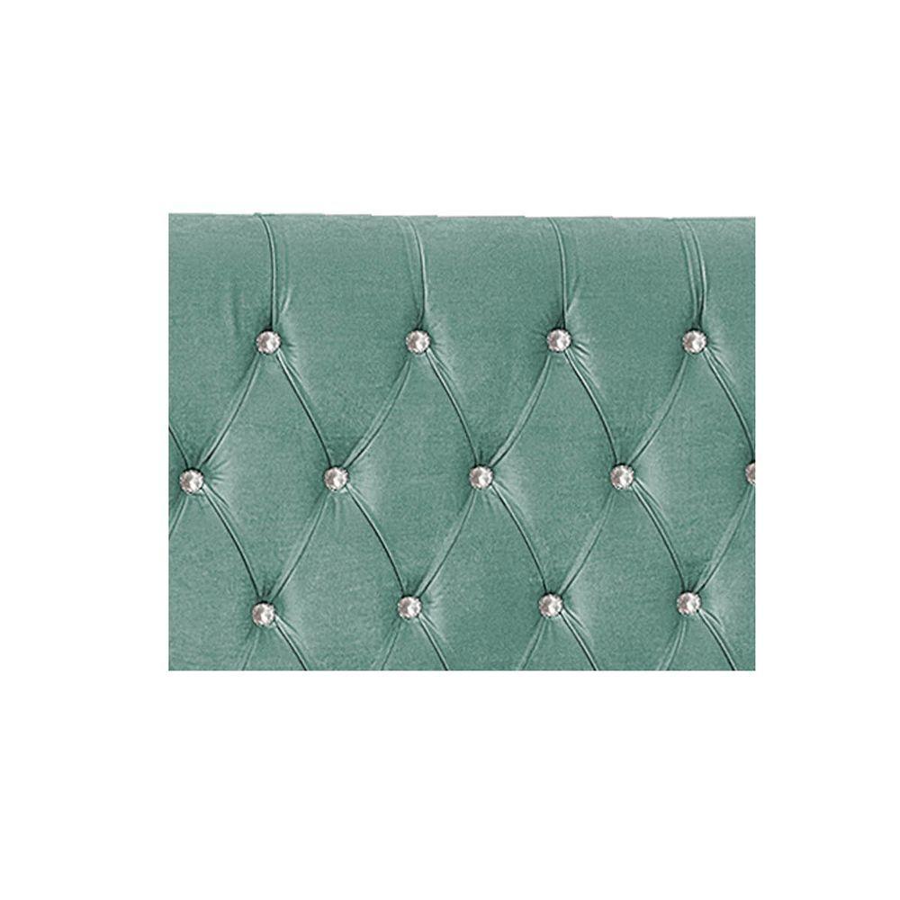 Cabeceira Solteiro Tóquio P04 90 Cm Suede Turquesa Tca 946 - 2