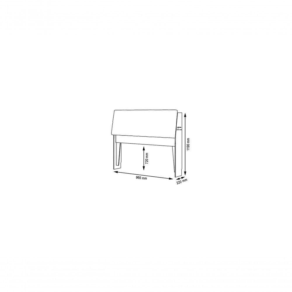 Cabeceira Box Solteiro 0,88 Isis Branco Com Painel Class - 2