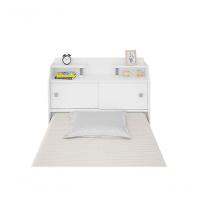 Cabeceira Box Solteiro 0,88cm Elisa Branco Branco preto - 8