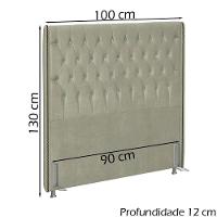 Cabeceira Solteiro 90 Cm Firezz Veludo Sl 940 Peer Sl 940 - 7