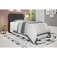 Cabeceira Box Solteiro 0,88 Isis Malbec Com Capitonê - 1