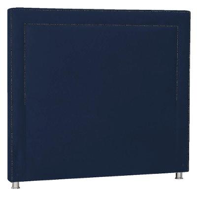 Cabeceira Solteiro P04 90 Cm Suede Azul Marinho Tca 948