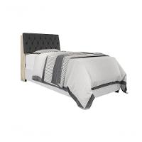 Cabeceira Box Solteiro 0,88 Isis Amarula Com Capitonê Preto - 9