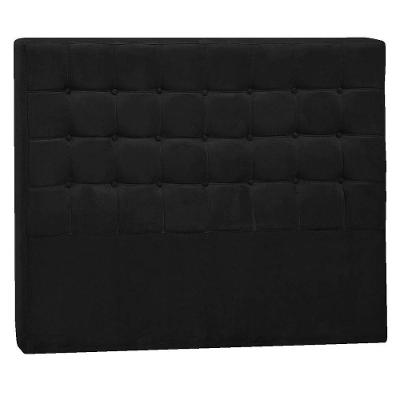Cabeceira Solteiro Pequim P04 90 Cm Suede Preto Tca 944