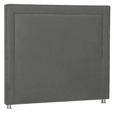 Cabeceira Solteiro Moscou P04 90 Cm Suede Cinza Escuro