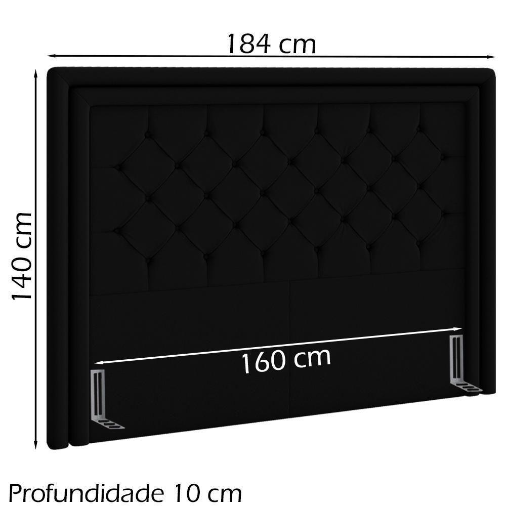 Cabeceira Queen 160 Cm Padov Veludo Sl 944 Peer Sl 944 - 8