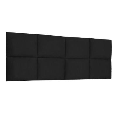 Cabeceira Painel Modulada King 1,95m Lorena Suede Cor Preto