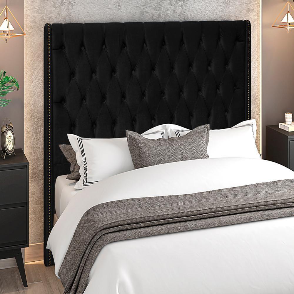 Cabeceira Solteiro 90 Cm Firezz Veludo Sl 944 Peer Sl 944 - 5