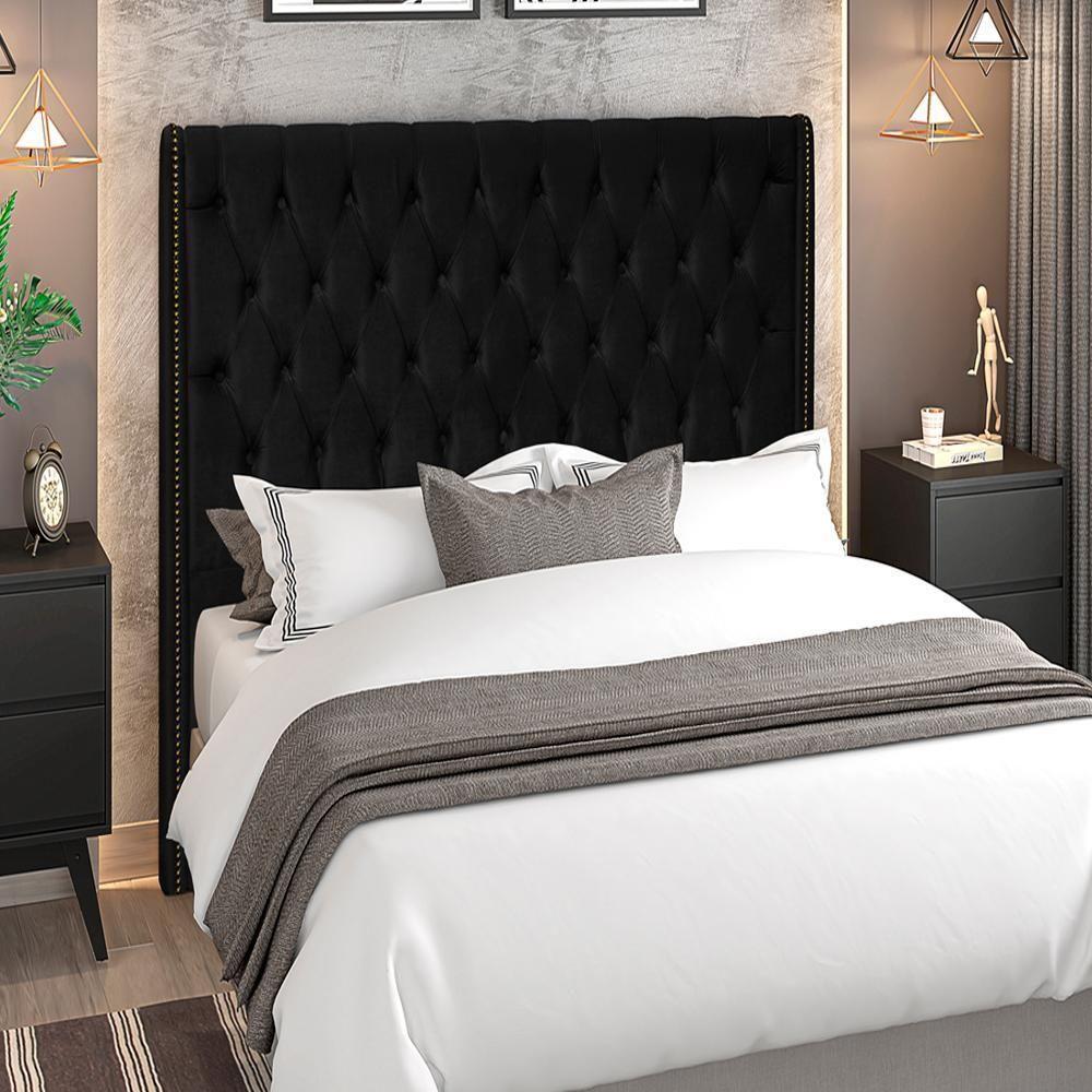 Cabeceira Solteiro 90 Cm Firezz Veludo Sl 944 Peer Sl 944 - 6