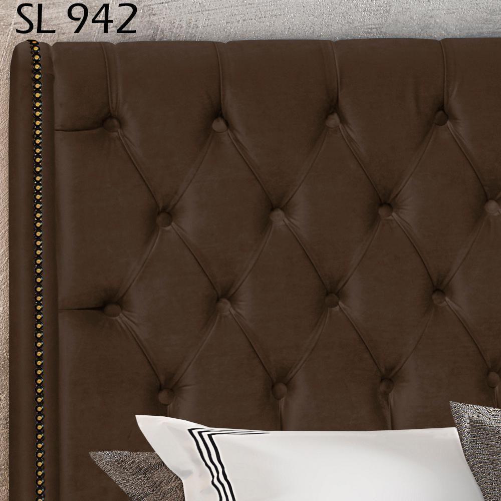 Cabeceira Solteiro 90 Cm Firezz Veludo Sl 942 Peer Sl 942 - 7