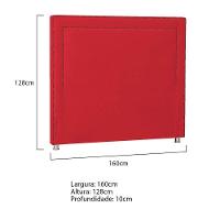 Cabeceira Queen Moscou P04 160 Cm Suede Vermelho Tca 53 - 5