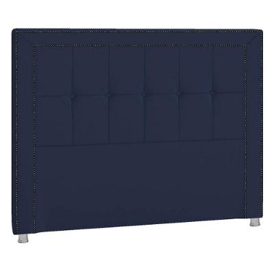 Cabeceira Queen P04 160 Cm Suede Azul Marinho Tca 948