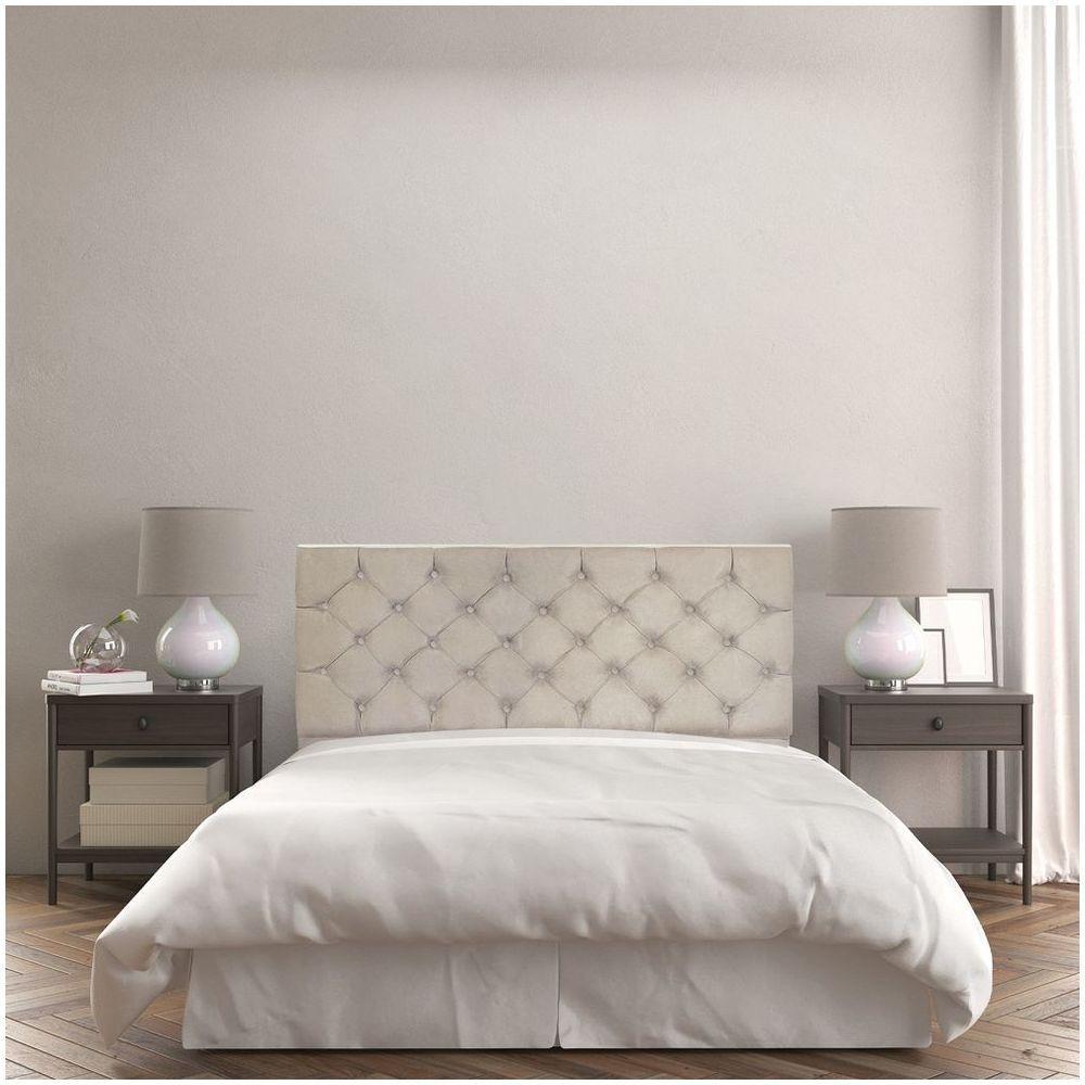 Cabeceira Painel Capitonê Solteiro 0,90m Jade Suede Bege - 6