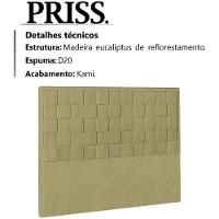Cabeceira Casal 140 Cm Priss Linho Sl 75 Peer Sl 75 - 7