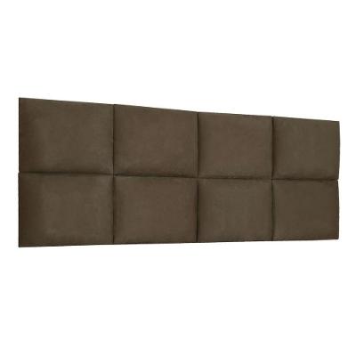 Cabeceira Painel Modulada King 1,95m Lorena Suede Cor Marrom