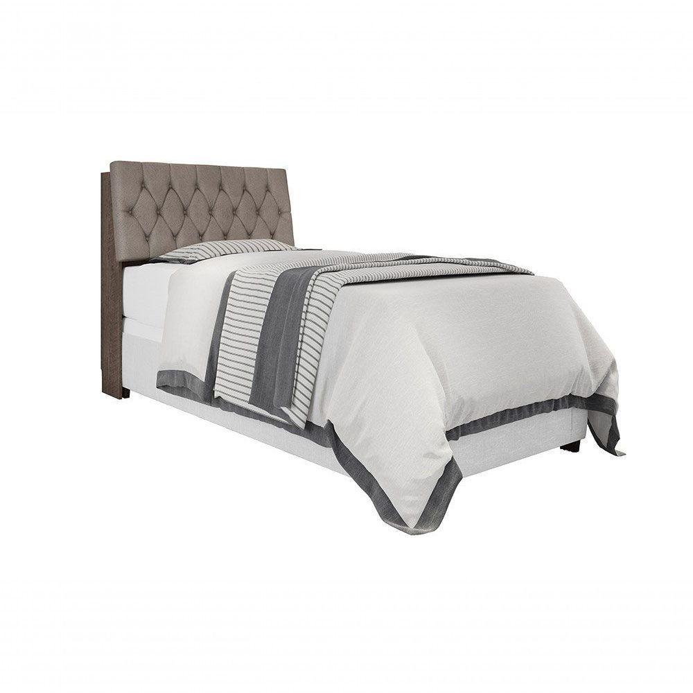 Cabeceira Box Solteiro 0,88 Chocolate Com Capitonê Capuccino - 4