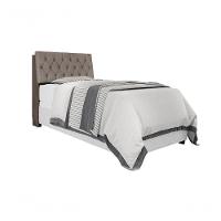 Cabeceira Box Solteiro 0,88 Chocolate Com Capitonê Capuccino