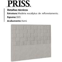 Cabeceira Casal 140 Cm Priss Linho Sl 76 Peer Sl 76 - 7