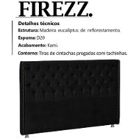 Cabeceira Queen 160 Cm Firezz Veludo Sl 944 Peer Sl 944 - 5