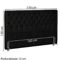 Cabeceira Queen 160 Cm Firezz Veludo Sl 944 Peer Sl 944 - 7