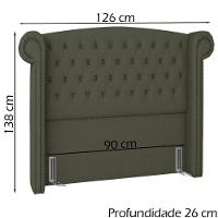 Cabeceira Solteiro 90 Cm Valenn Linho Sl 74 Peer Sl 74 - 5