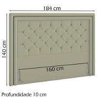 Cabeceira Queen 160 Cm Padov Veludo Sl 940 Peer Sl 940 - 16