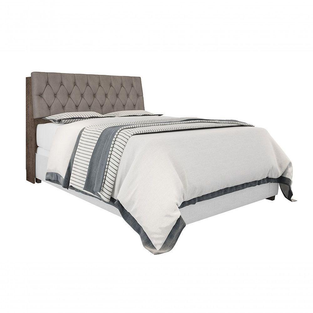 Cabeceira Box Casal 1,38 Isis Chocolate C/Capitonê Capuccino - 8