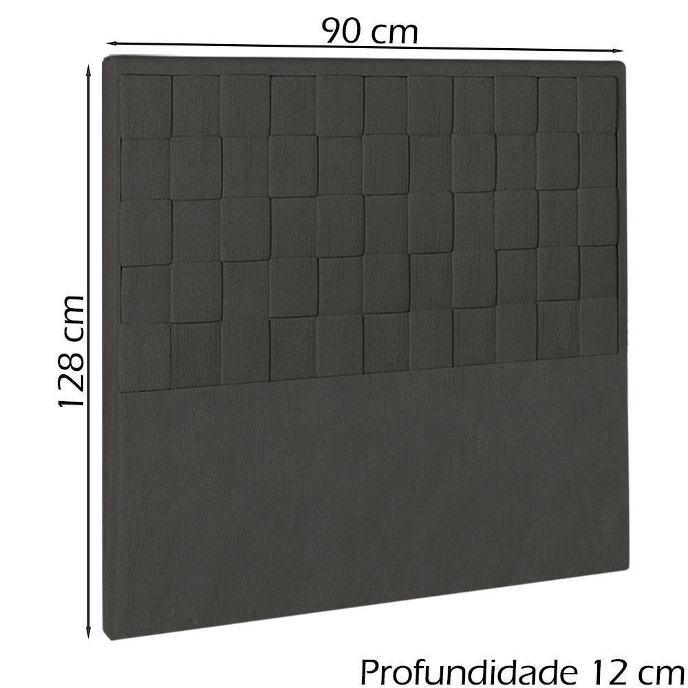 Cabeceira Solteiro 90 Cm Priss Linho Sl 74 Peer Sl 74 - 7