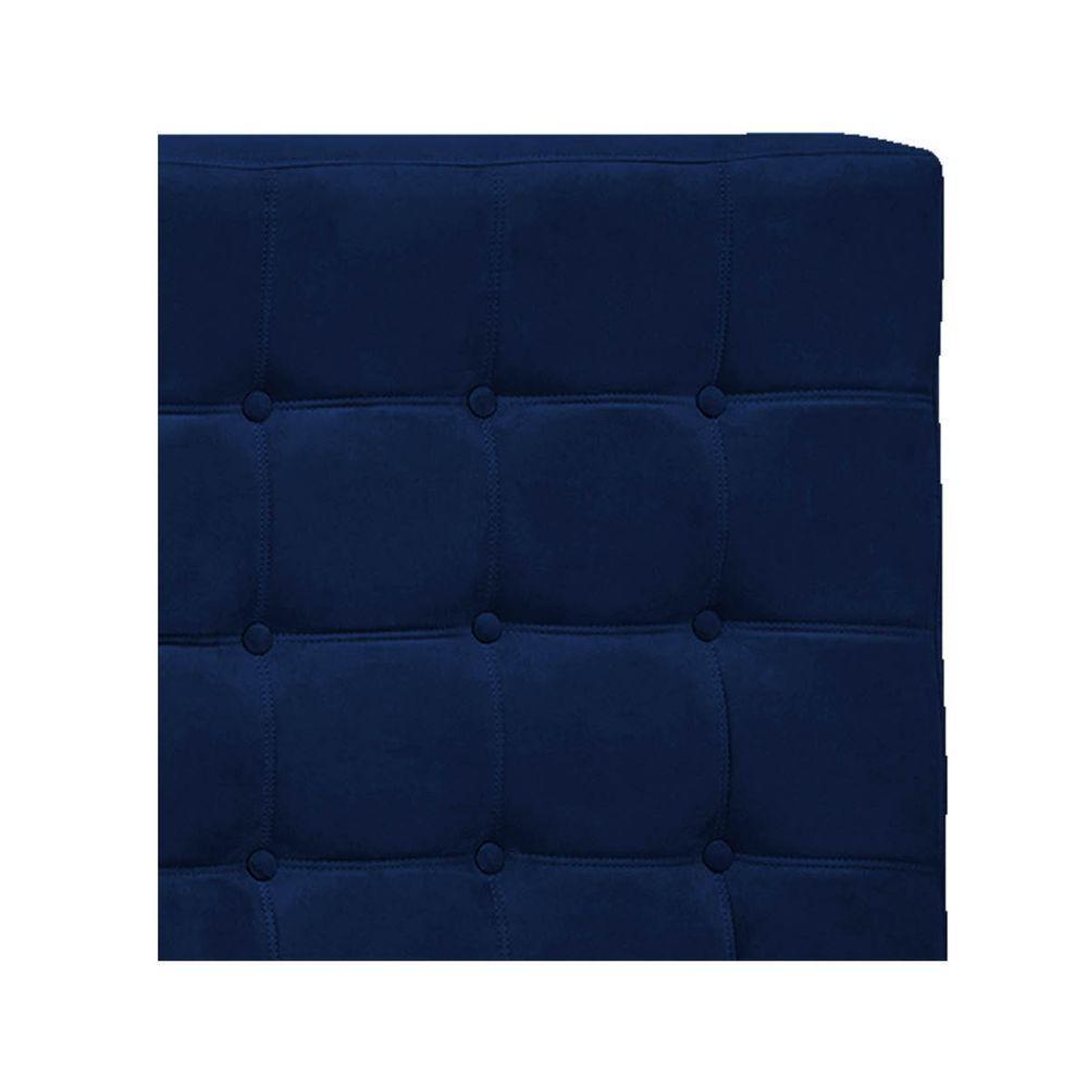 Cabeceira Solteiro P04 90 Cm Suede Azul Marinho Tca 948 - 2