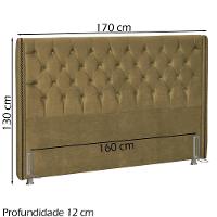 Cabeceira Queen 160 Cm Firezz Veludo Sl 945 Peer Sl 945 - 6