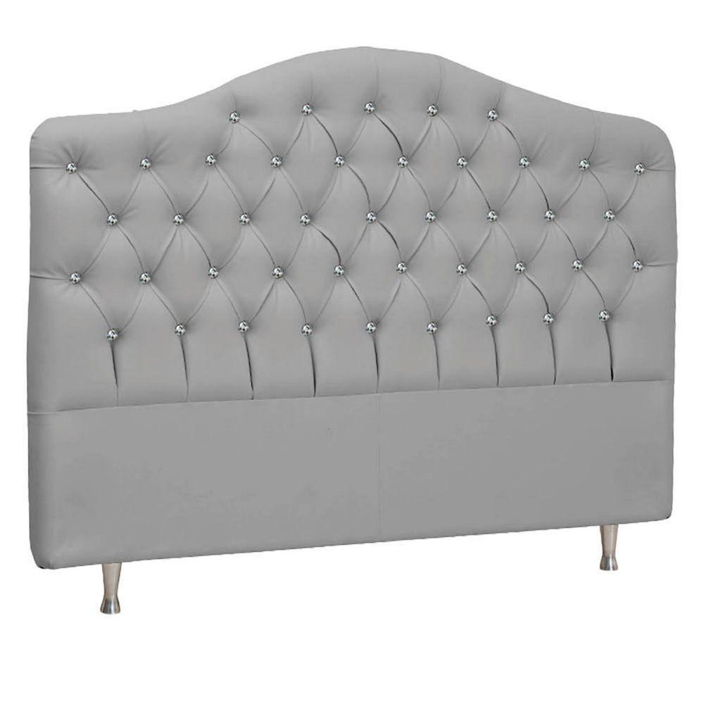 Cabeceira Solteiro Florence P04 100 Cm Suede Cinza Tca 940 - 1