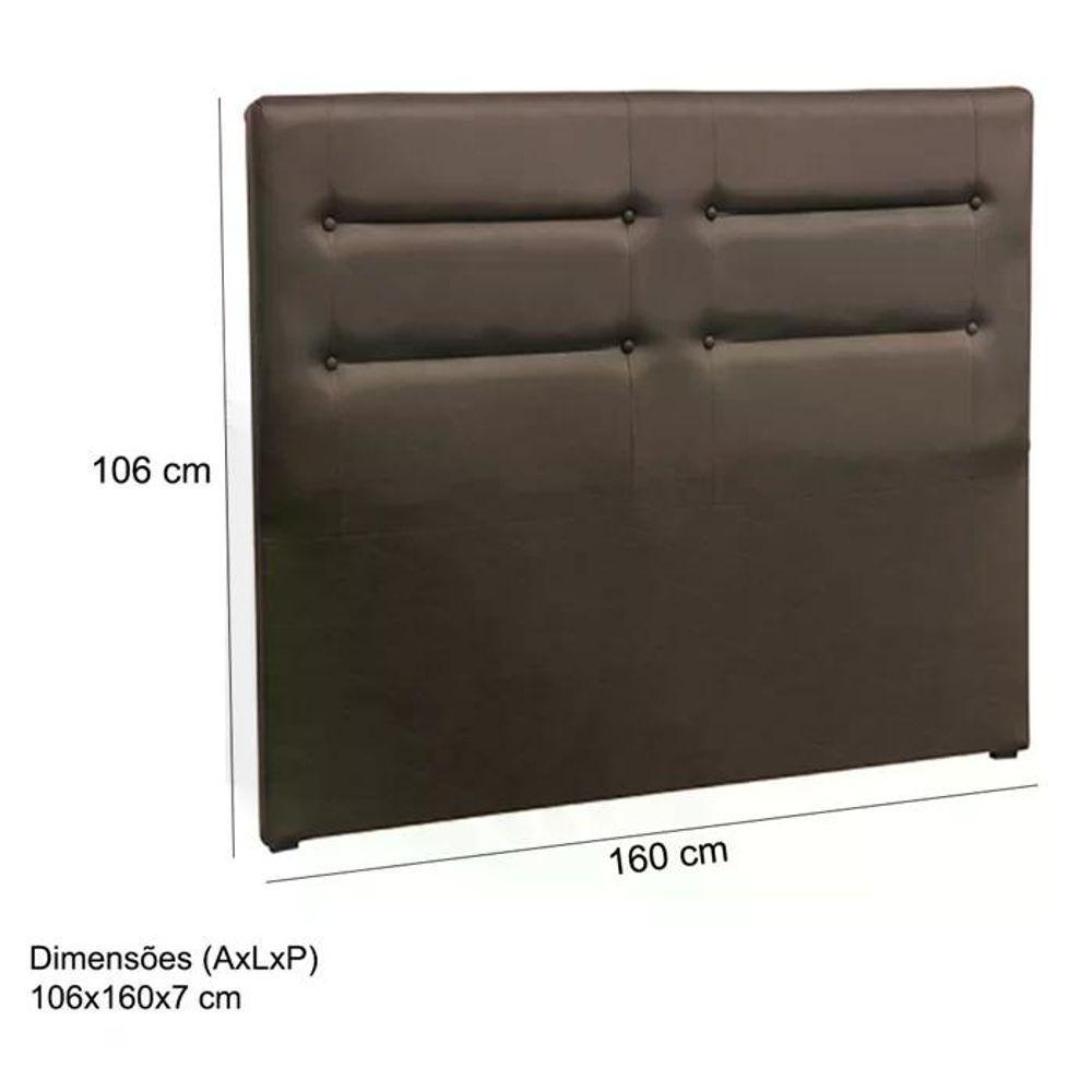 Cabeceira Queen 160cm Isis Suede Chocolate - 6