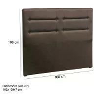 Cabeceira Queen 160cm Isis Suede Chocolate - 5