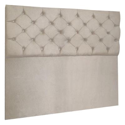 Cabeceira Capitonê King 1,95m Jade Suede Bege