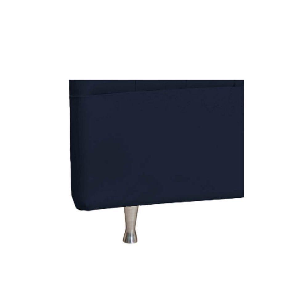 Cabeceira Solteiro P04 100 Cm Suede Azul Marinho Tca 948 - 2