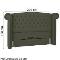 Cabeceira Queen 160 Cm Valenn Linho Sl 74 Peer Sl 74 - 7