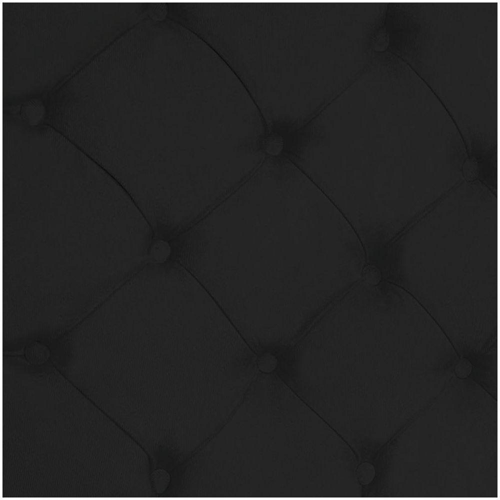 Cabeceira Painel Capitonê Queen 1,60m Jade Suede Preto - 4