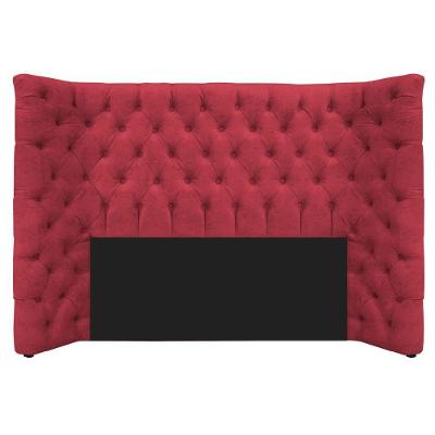 Cabeceira Casal Everest P02 140 Cm Para Cama Box Suede - Amarena Móveis Vermelho