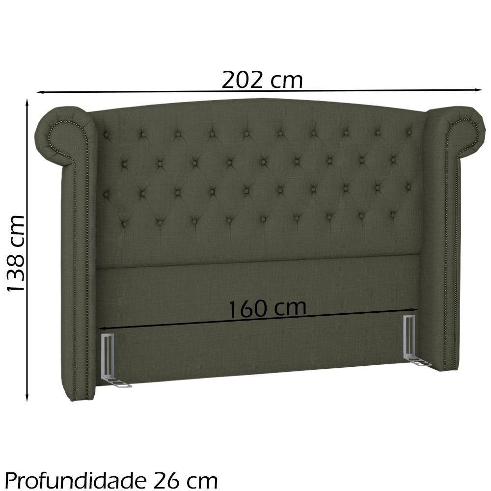 Cabeceira Casal 140 Cm Valenn Linho Sl 74 Peer Sl 74 - 5
